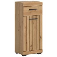 Midischrank Scout Eiche Artisan Dekor B: 37cm - Schwarz/Eiche Artisan, Trend, Holzwerkstoff (37/88/31cm) - MID.YOU