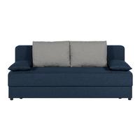 Rozkládací pohovka NELE, grafitová / stříbrná - barvy stříbra/barvy grafitu, Design, kompozitní dřevo/textil (193/82/80cm) - P & B