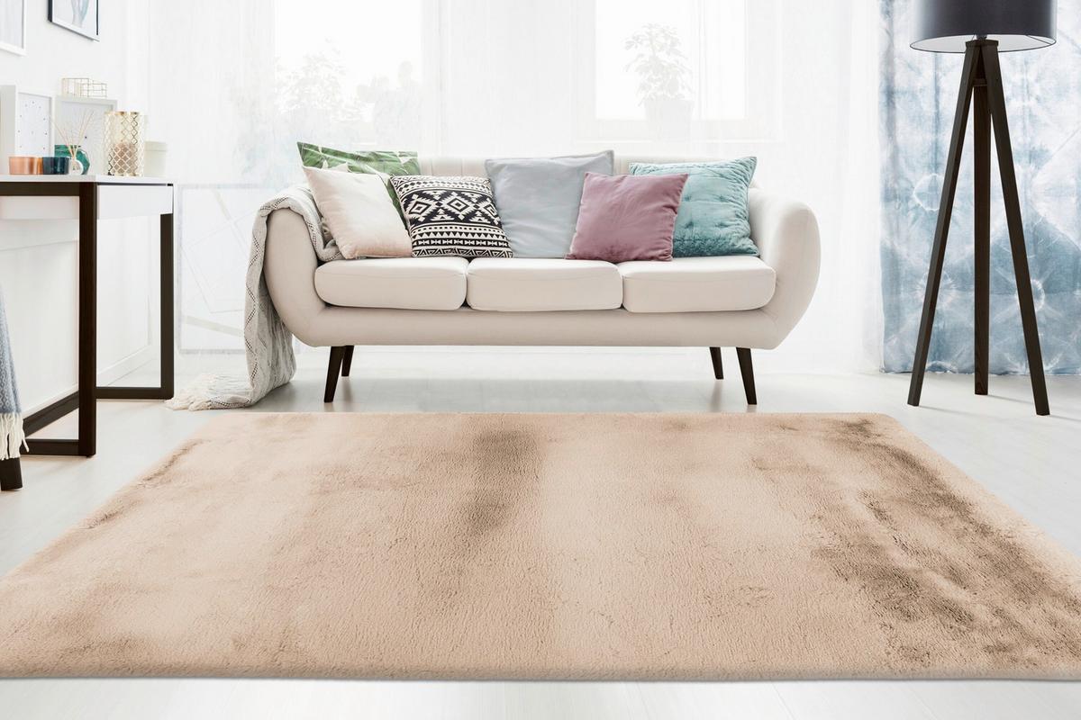 Hochflorteppich BxL: ca. 80x150 cm - Beige, Basics, Textil (80/150cm) - Kayoom