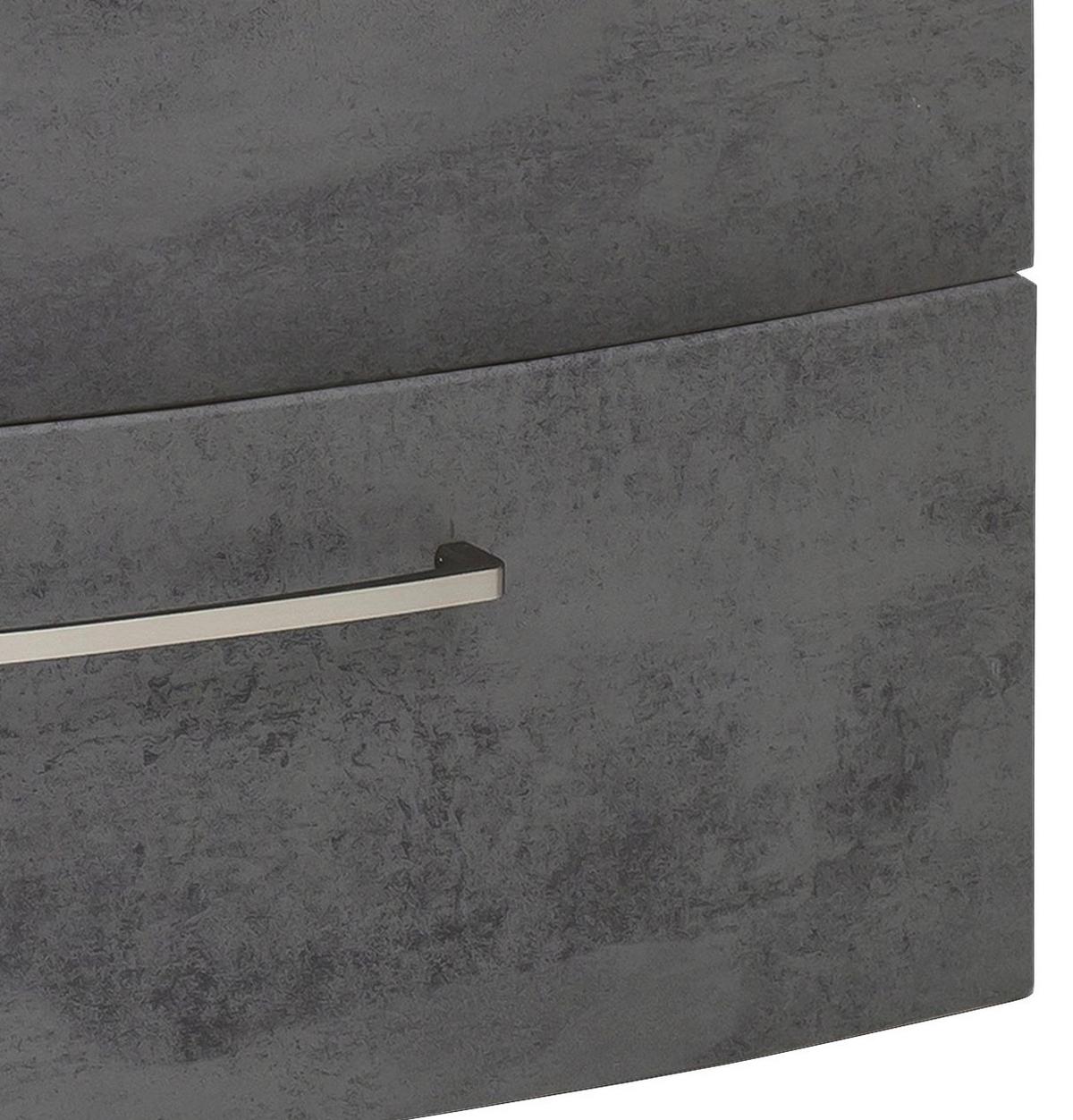 Waschbecken mit Unterschrank Stockholm B: 80cm Grau Dekor - Grau, KONVENTIONELL, Glas/Holzwerkstoff (80cm) - Held