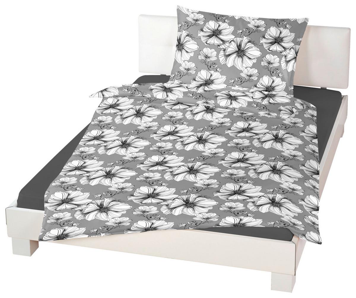 Bettwäsche 140x200 cm Natalia Bunt in verschiedenen Designs - Blau/Beige, KONVENTIONELL, Textil - Ondega