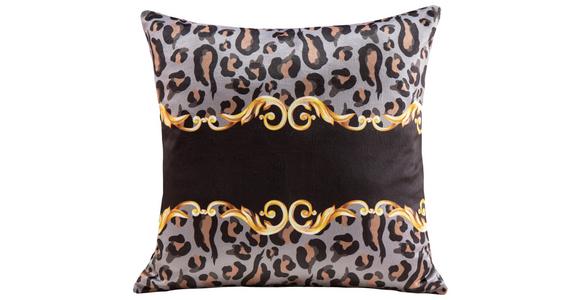 Zierkissen Gianni - Goldfarben/Schwarz, ROMANTIK / LANDHAUS, Textil (45/45cm) - James Wood