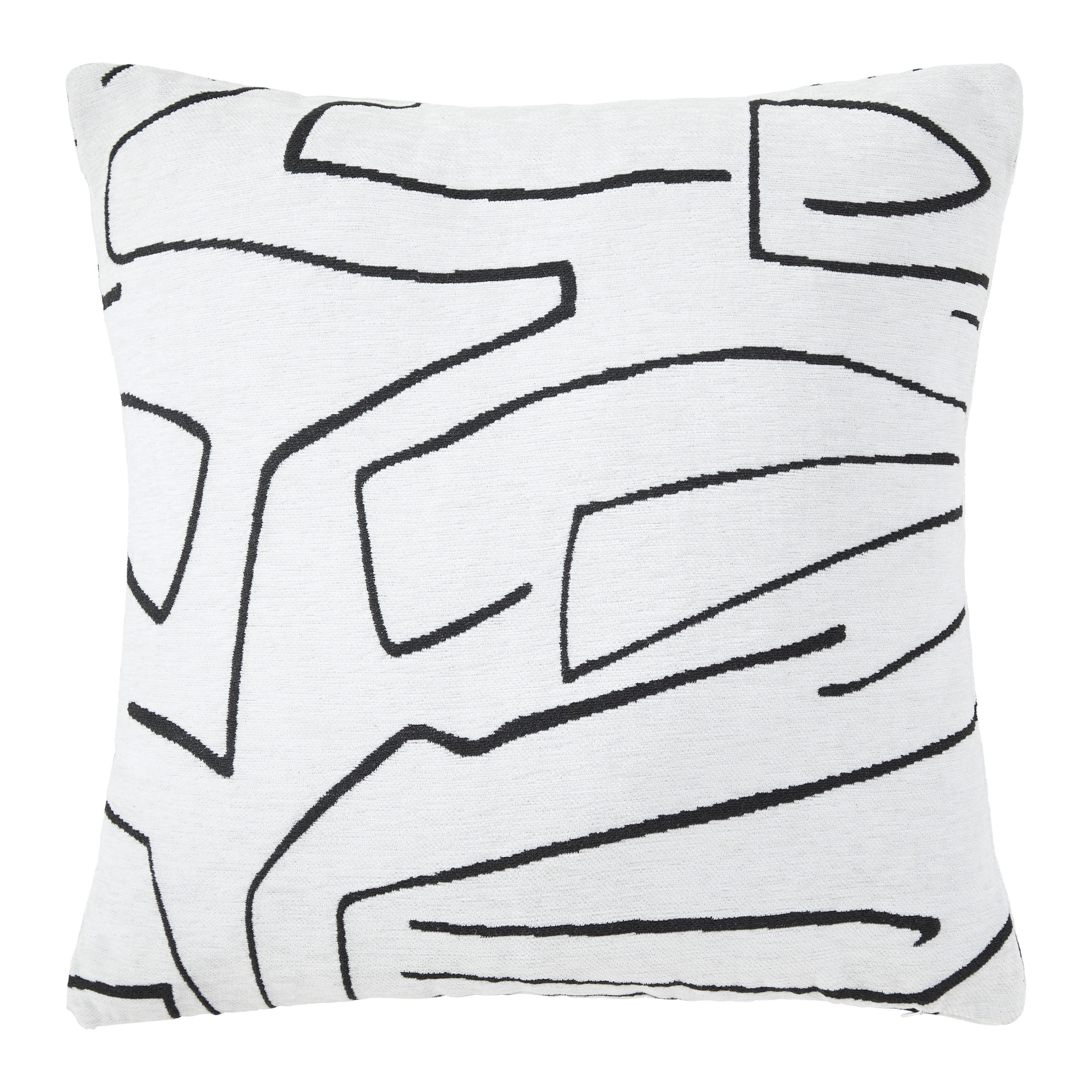DEKORAČNÝ VANKÚŠ PER - čierna/biela, textil (45/45cm) - Mömax