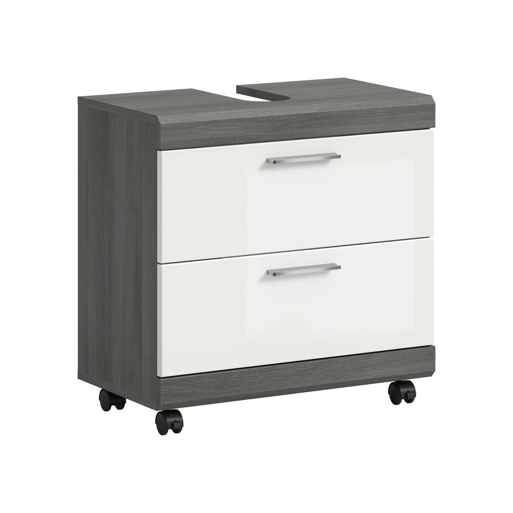 WASCHBECKENUNTERSCHRANK Scout Grau/Weiß HG B: 60cm