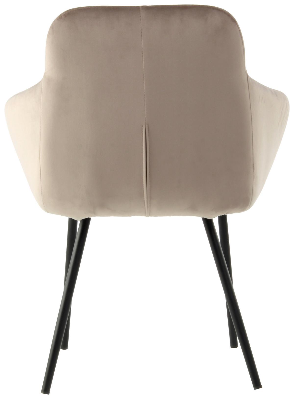 Sada stoličiek s podrúčkami sivohnedá - čierna/sivohnedá, Modern, kov/textil (60,5/80/60cm) - MID.YOU