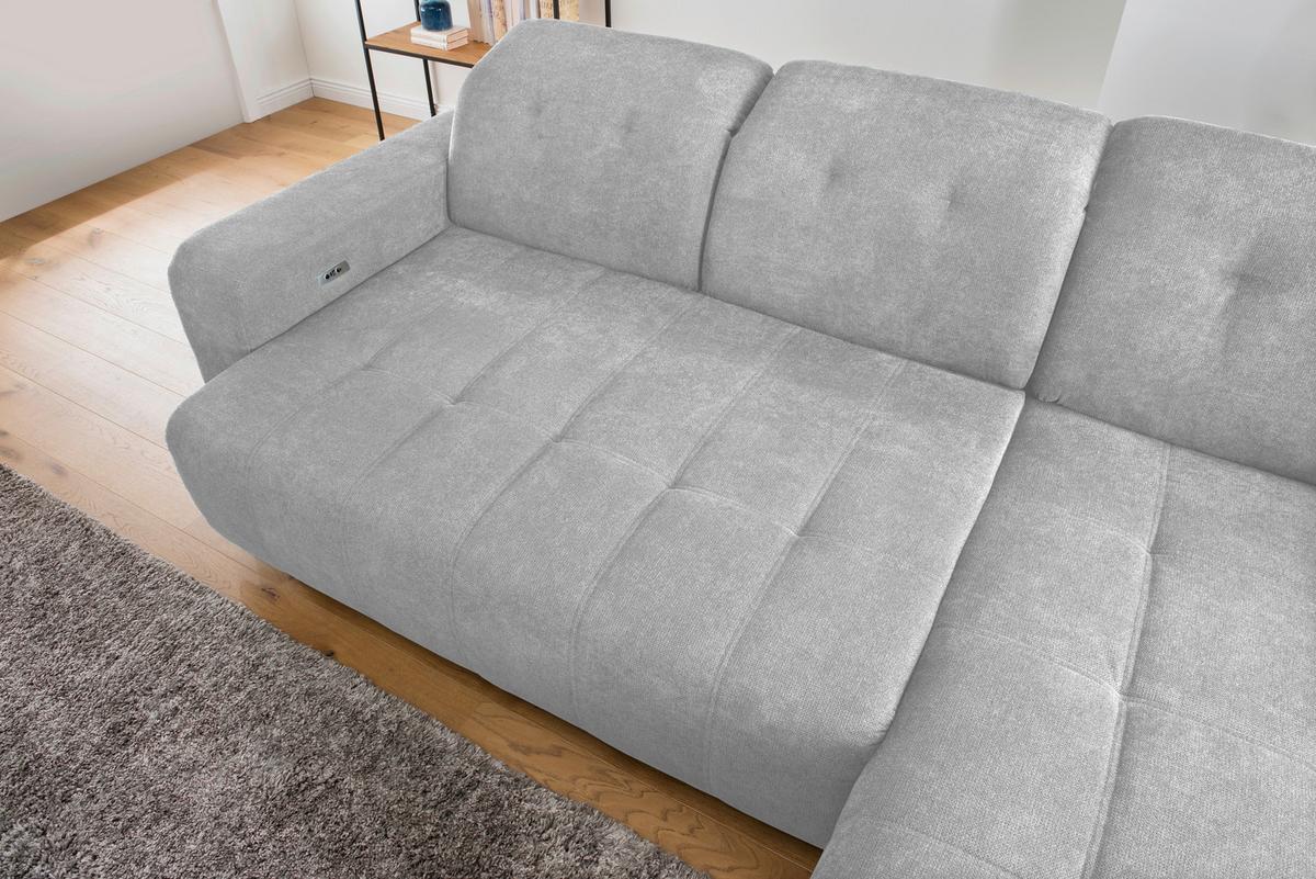 Ecksofa Vicari Grau S: 185x292 Cm - Schwarz/Grau, MODERN, Textil (185/292cm) - Livetastic