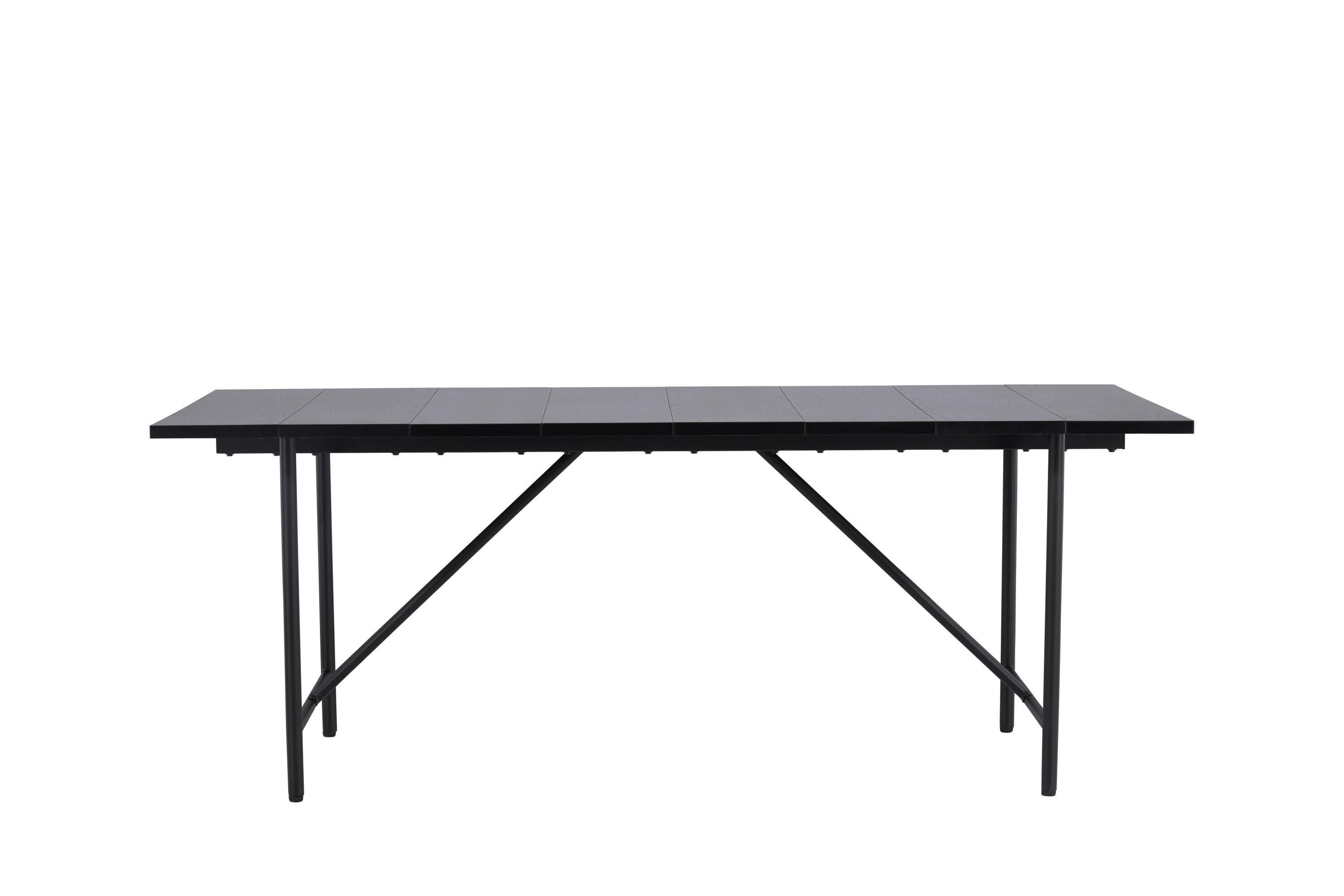 Esstisch Astrid Schwarz L: 200 Cm - Schwarz, MODERN, Holz/Metall (200/90/75cm) - Livetastic