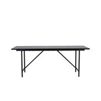 Esstisch Astrid Schwarz L: 200 Cm - Schwarz, MODERN, Holz/Metall (200/90/75cm) - Livetastic