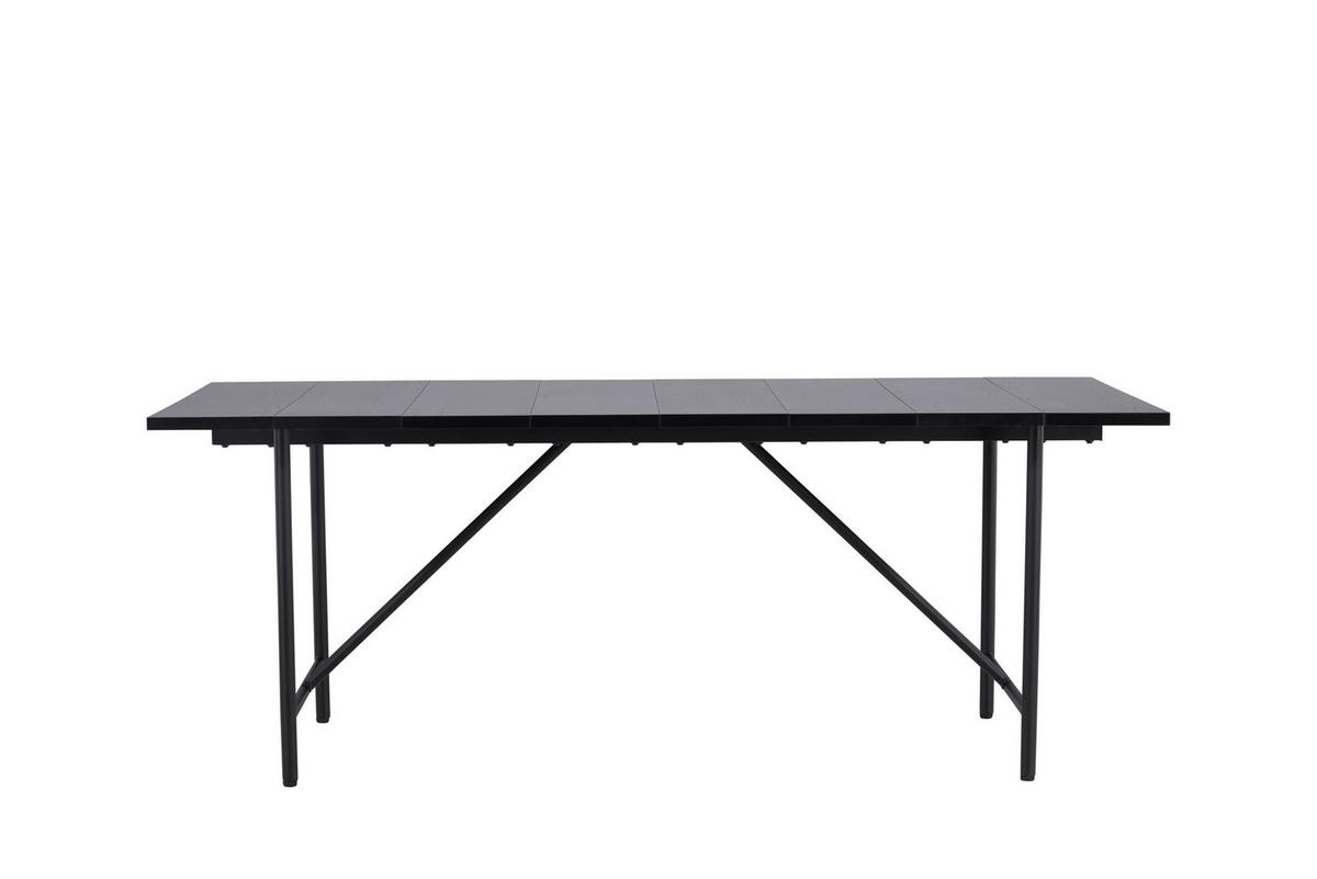 Esstisch Astrid Schwarz L: 200 Cm - Schwarz, MODERN, Holz/Metall (200/90/75cm) - Livetastic