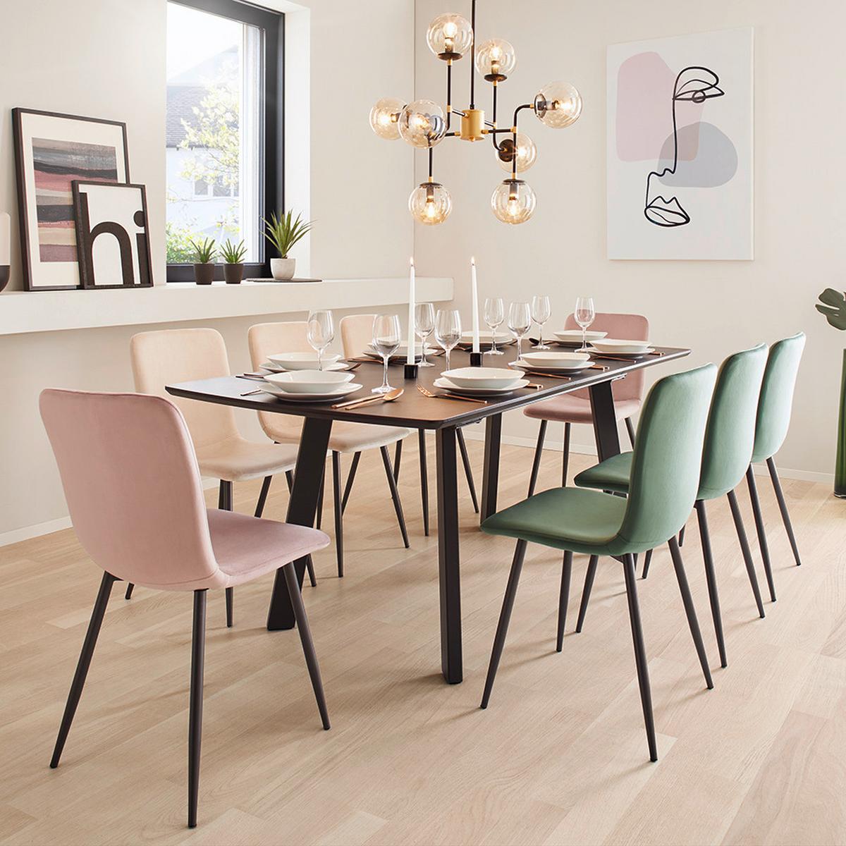 Moderná jedálenská stolička ELIF béžová - čierna/béžová, Modern, kov/drevo (43/86/55cm) - P & B
