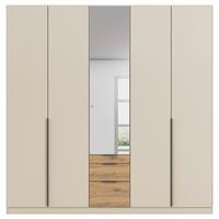 Drehtürenschrank Mit Spiegel 226cm Alabama Super Champagner - Champagner/Eichefarben, MODERN, Holzwerkstoff (226/229/54cm)