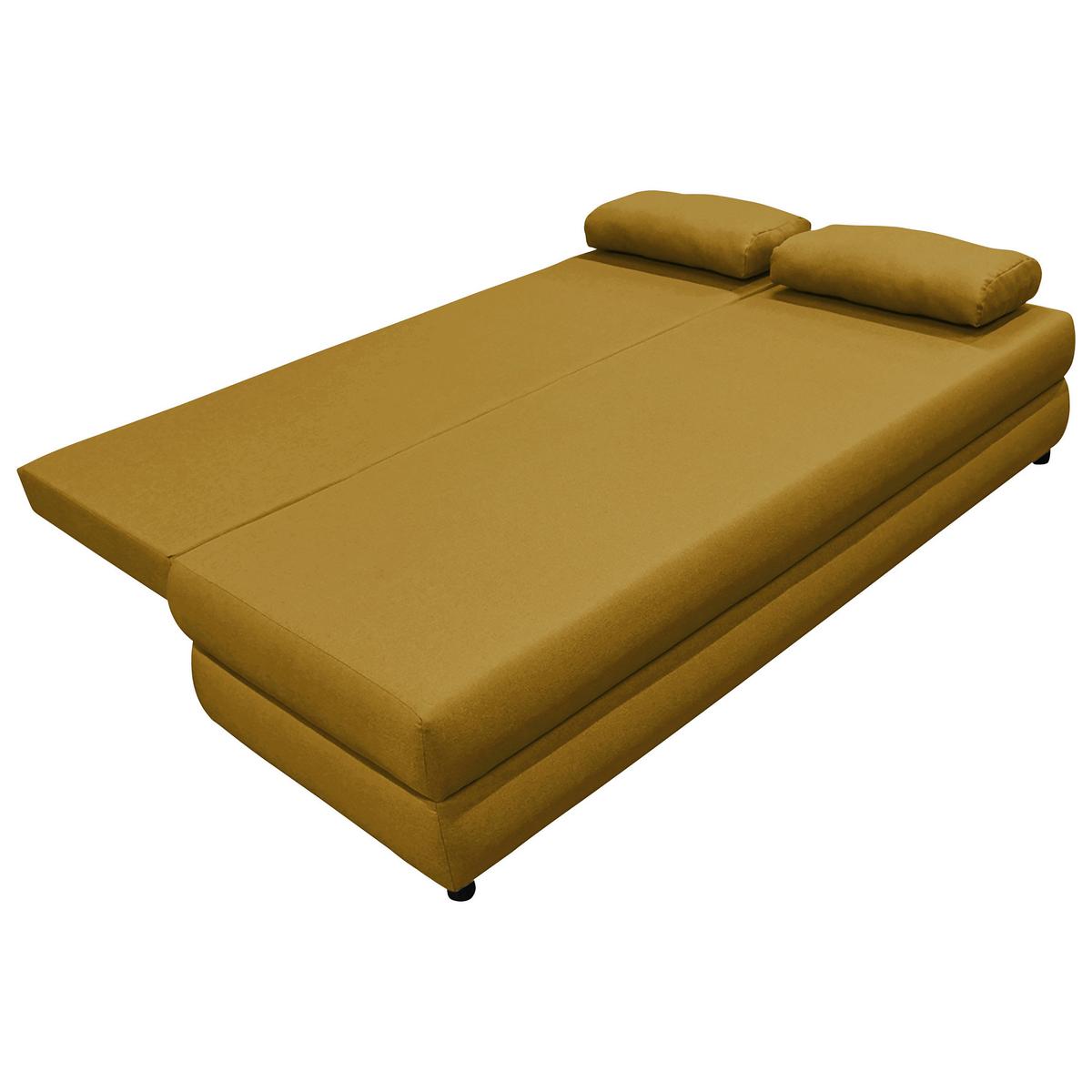 Schlafsofa Mela Gelb B: 200 Cm - Gelb/Schwarz, Design, Textil (200/88/87cm) - P & B