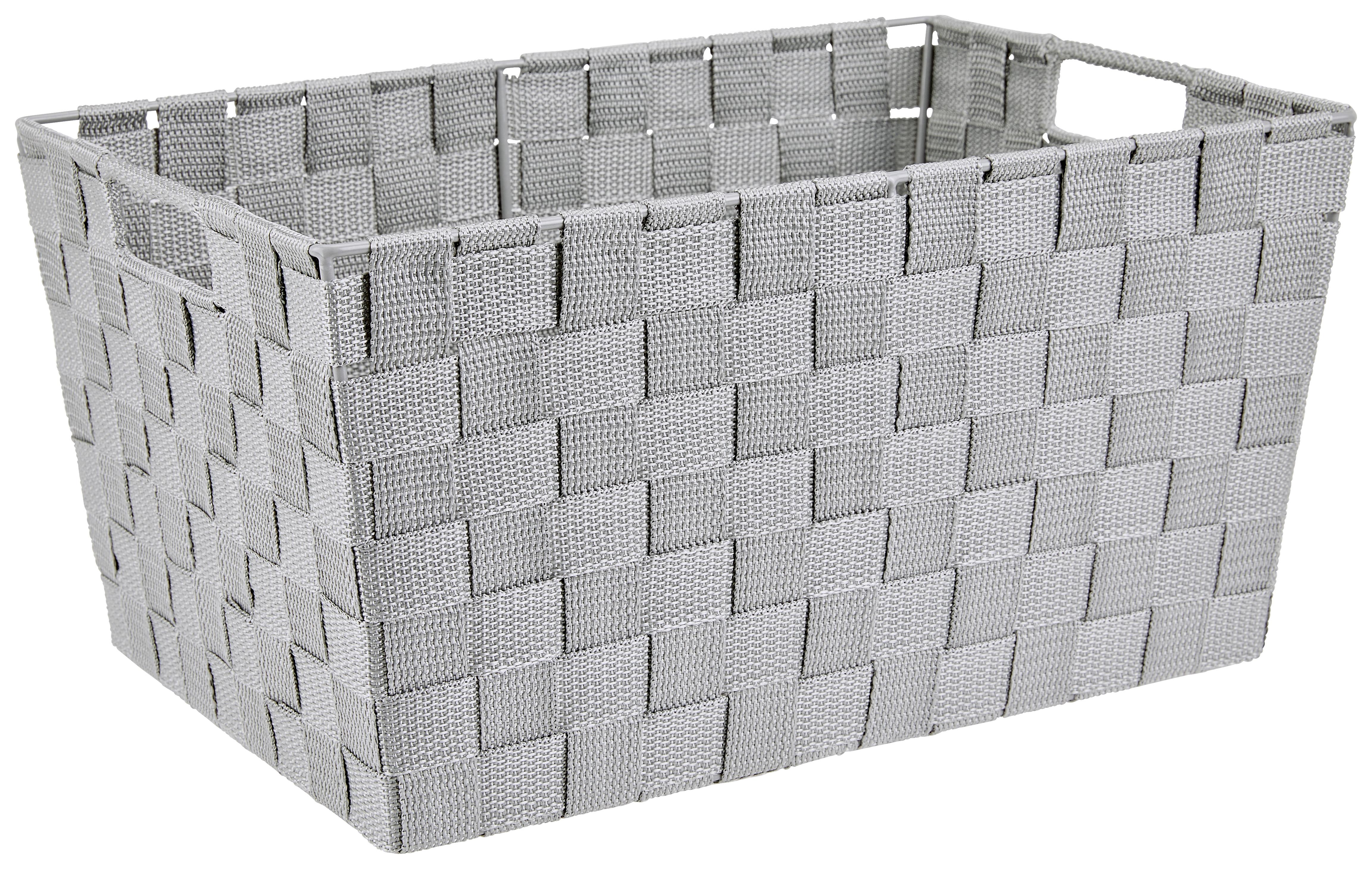 Aufbewahrungskorb Carolyn 38x26 Cm Kunststoff Grau - Grau, Basics, Kunststoff (38/19/26cm) - Ondega