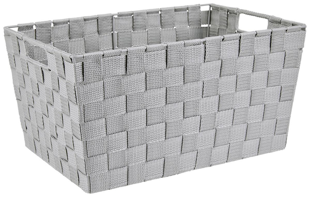 Aufbewahrungskorb Carolyn 38x26 Cm Kunststoff Grau - Grau, Basics, Kunststoff (38/19/26cm) - Ondega