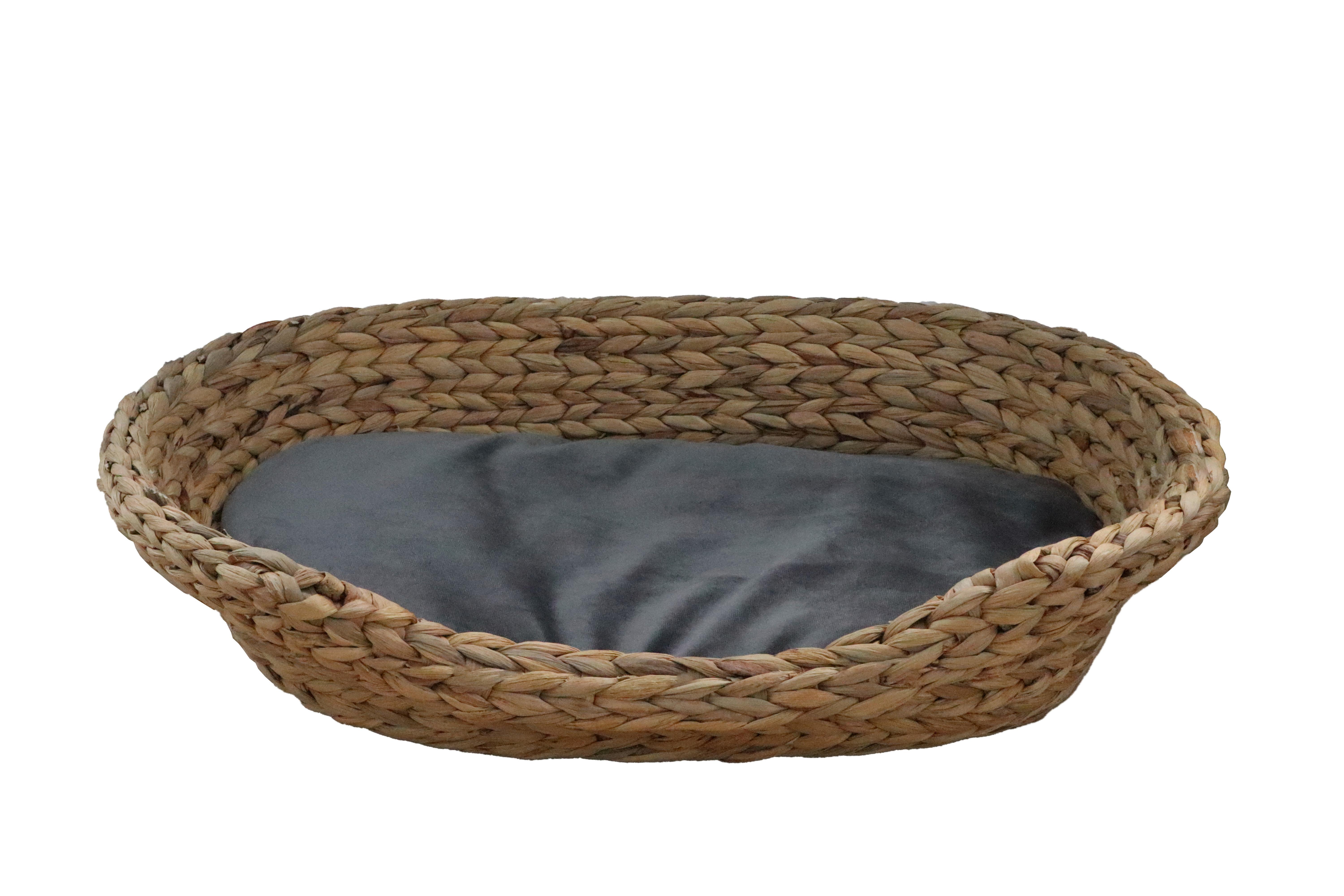 Hundebett Grau/naturfarben L: 72 Cm - Naturfarben/Grau, KONVENTIONELL, Naturmaterialien (72/56/17cm)