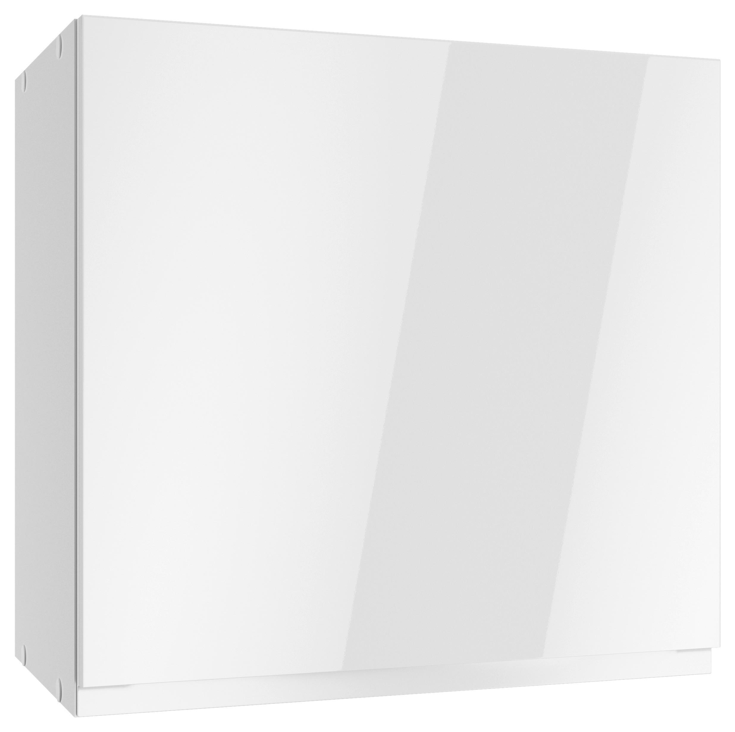 Küchenoberschrank Monza B: 60 cm Weiß 1 Drehtüre - Weiß Hochglanz/Weiß, LIFESTYLE, Holzwerkstoff (60/57/34cm) - Held