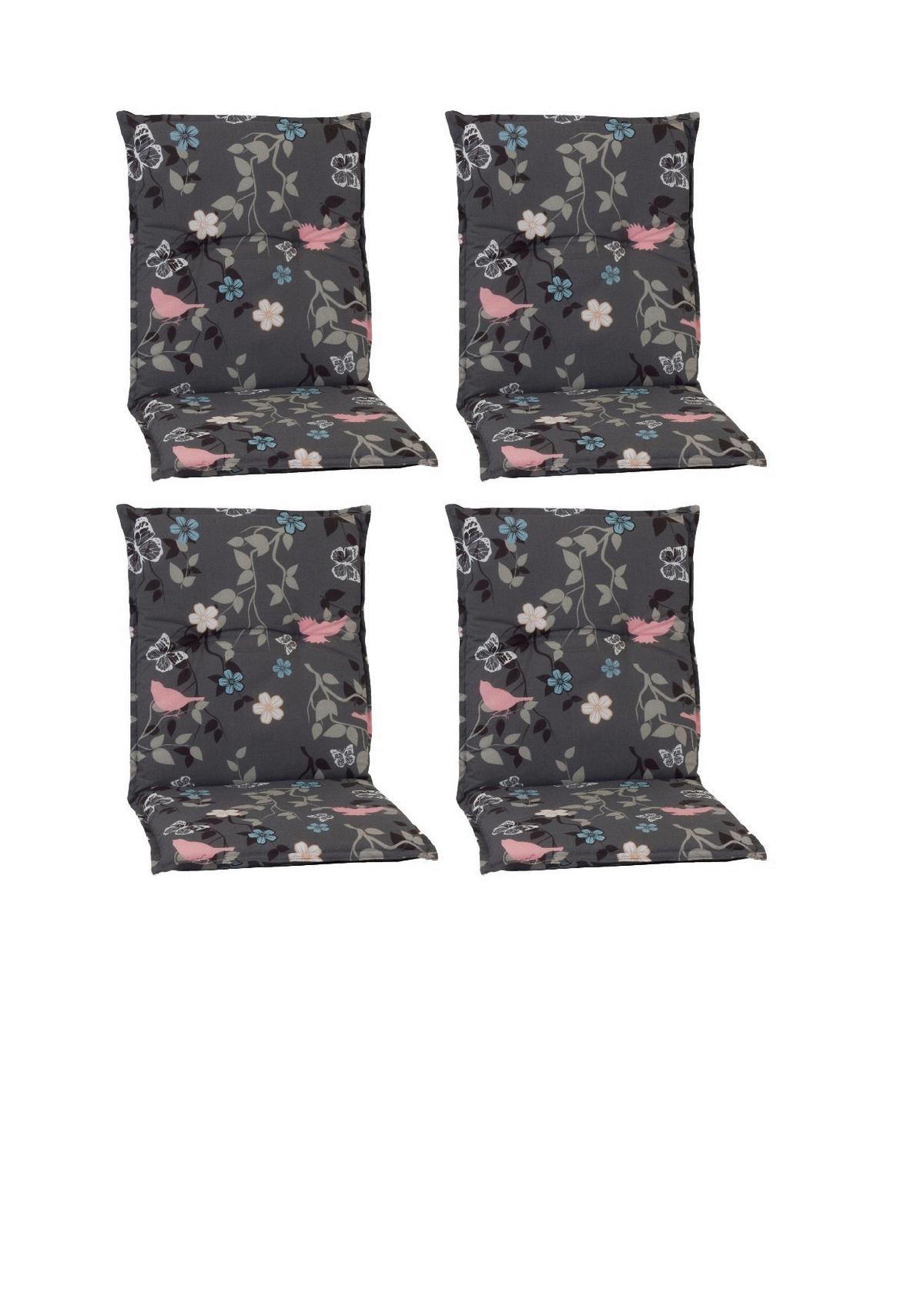 Niederlehner Auflagen 4er-set Bregenz 100x50x6cm Grau - Grau, Basics, Textil (100/50/6cm) - Gardenson