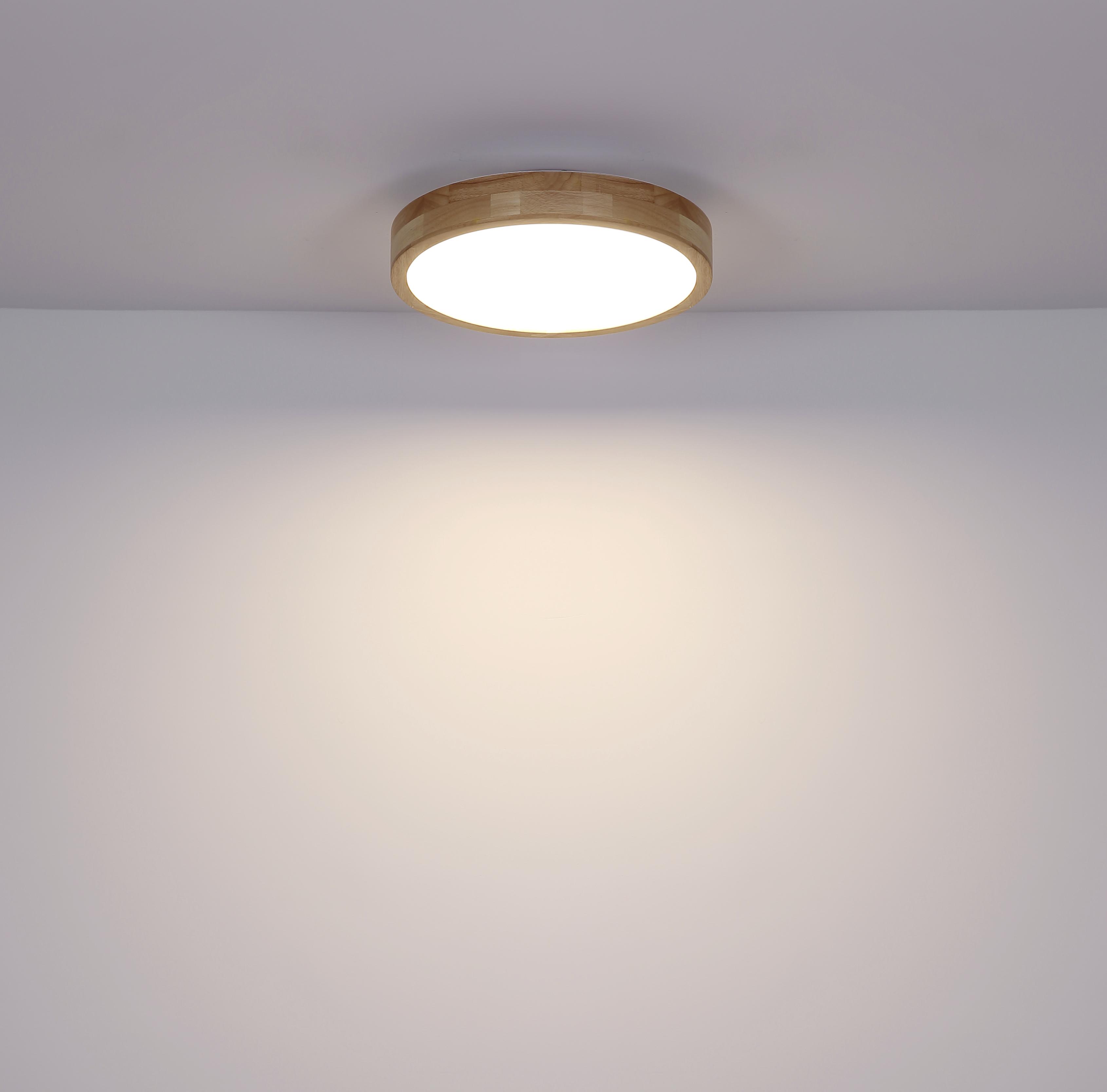 LED-Deckenleuchte Rainer Ø 40 cm mit Fernbedienung - Beige/Weiß, Basics, Kunststoff/Metall (40/10,5cm) - Globo