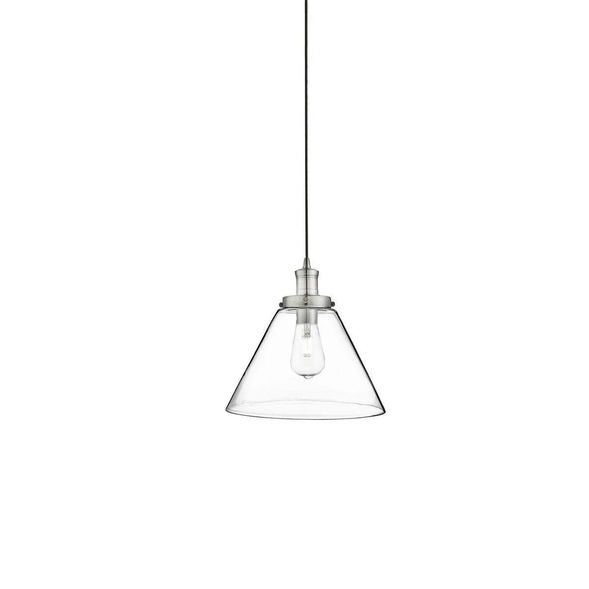 Hängeleuchte 3228ss Pyramid  Pendant - Klar/Silberfarben, Basics, Glas/Metall (29/28cm)