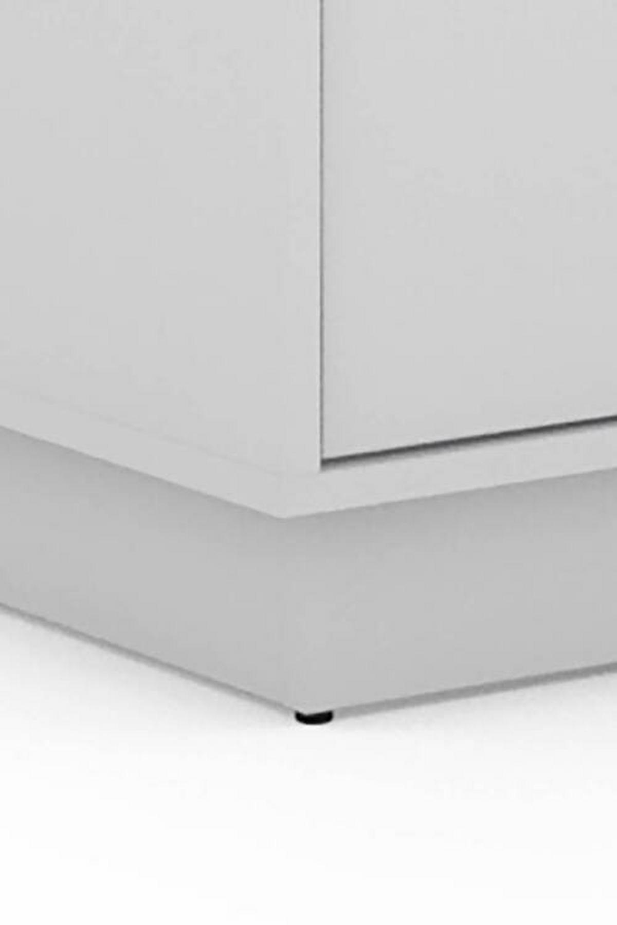Eckschreibtisch mit Stauraum 105 cm Belfast Schwarz/Weiß - Schwarz/Weiß, LIFESTYLE, Holzwerkstoff (129/105/84cm) - MID.YOU