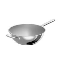 Wokpfanne Silberfarben D: 30 cm - Silberfarben, Basics, Metall (30/30/9.7cm)