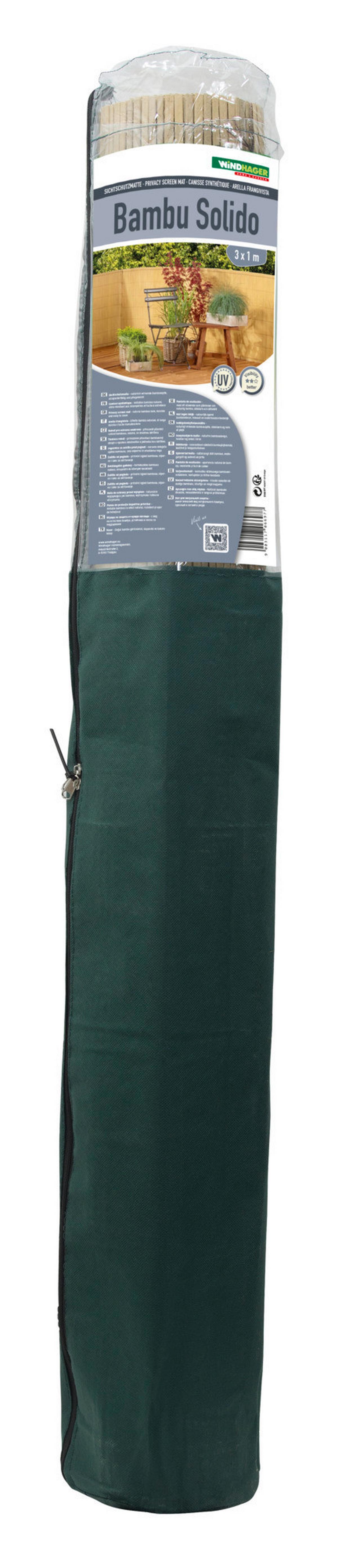 Sichtschutz Bambu Solido Kunststoff Naturfarben - Naturfarben, Basics, Kunststoff (300/100cm)