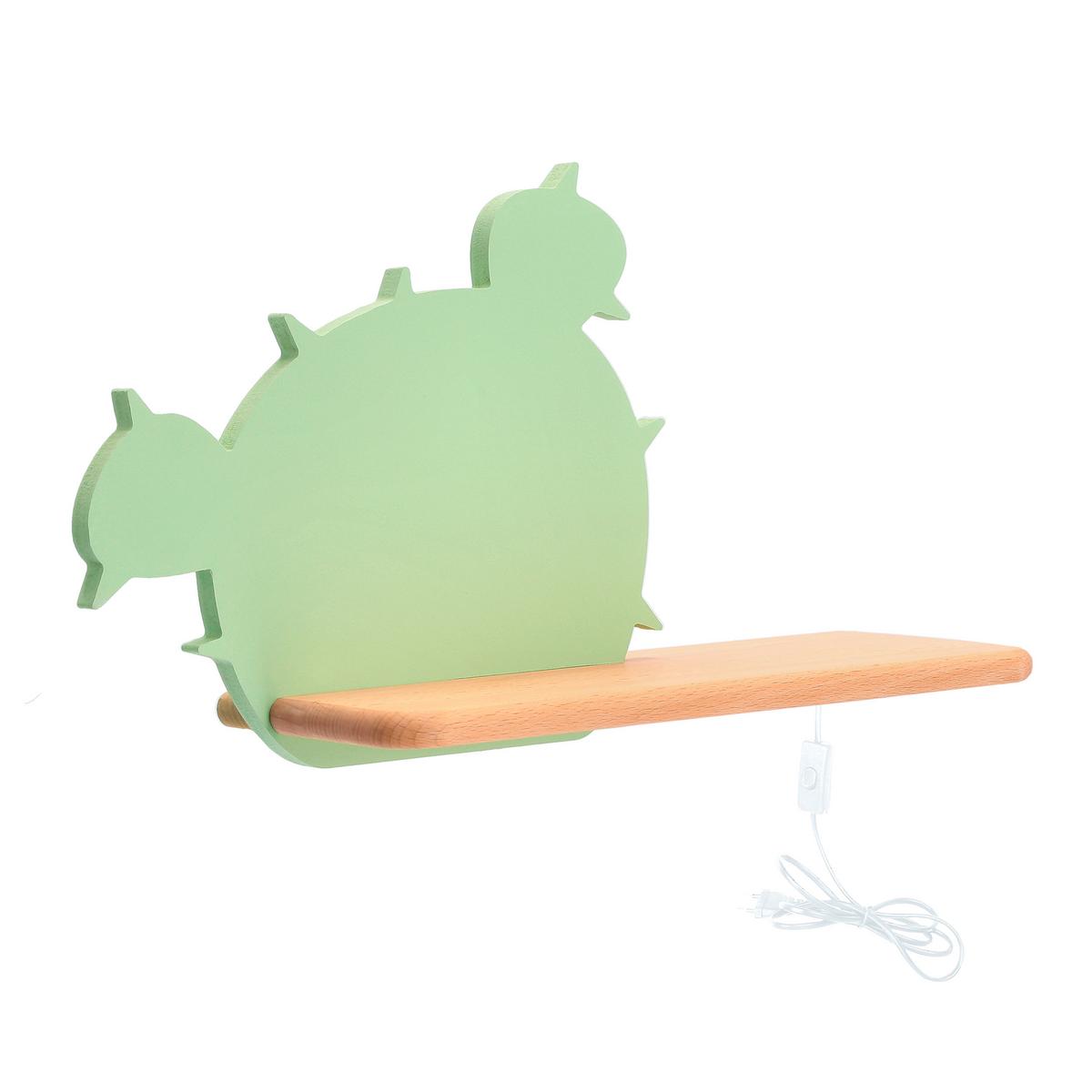 Kinderwandleuchte 21-01016 Cactus 3 - Grün, Basics, Holz/Holzwerkstoff (33.5/12/20.5cm)