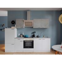 Küchenblock Malia Küchenblock 270 Cm - Graphitfarben/Weiß, Basics, Holzwerkstoff (270cm) - Respekta