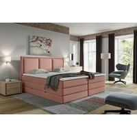 Boxspringbett Mit Topper & Bettkasten 200x200 Swing K - Altrosa, Design, Holzwerkstoff/Textil (200/200cm) - MID.YOU