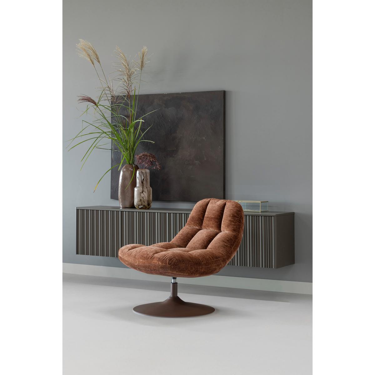 Sessel Elvi Rostfarben B: 73cm - Rostfarben/Braun, Design, Textil (73/81/84cm) - Livetastic