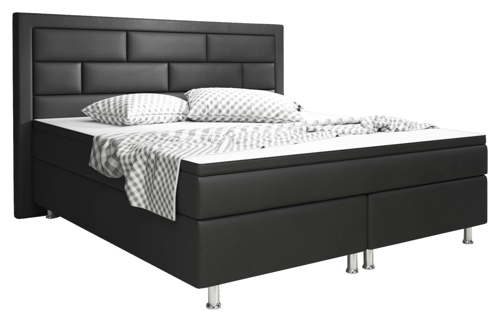Boxspringbett NIZZA in Schwarz