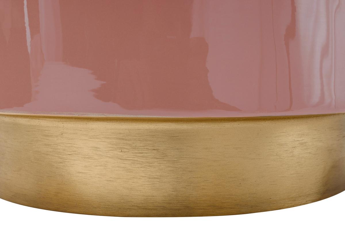 ODKLÁDACÍ STOLEK ART DECO ROSA - růžová/barvy zlata, Design, kov (35/44,5cm) - MID.YOU