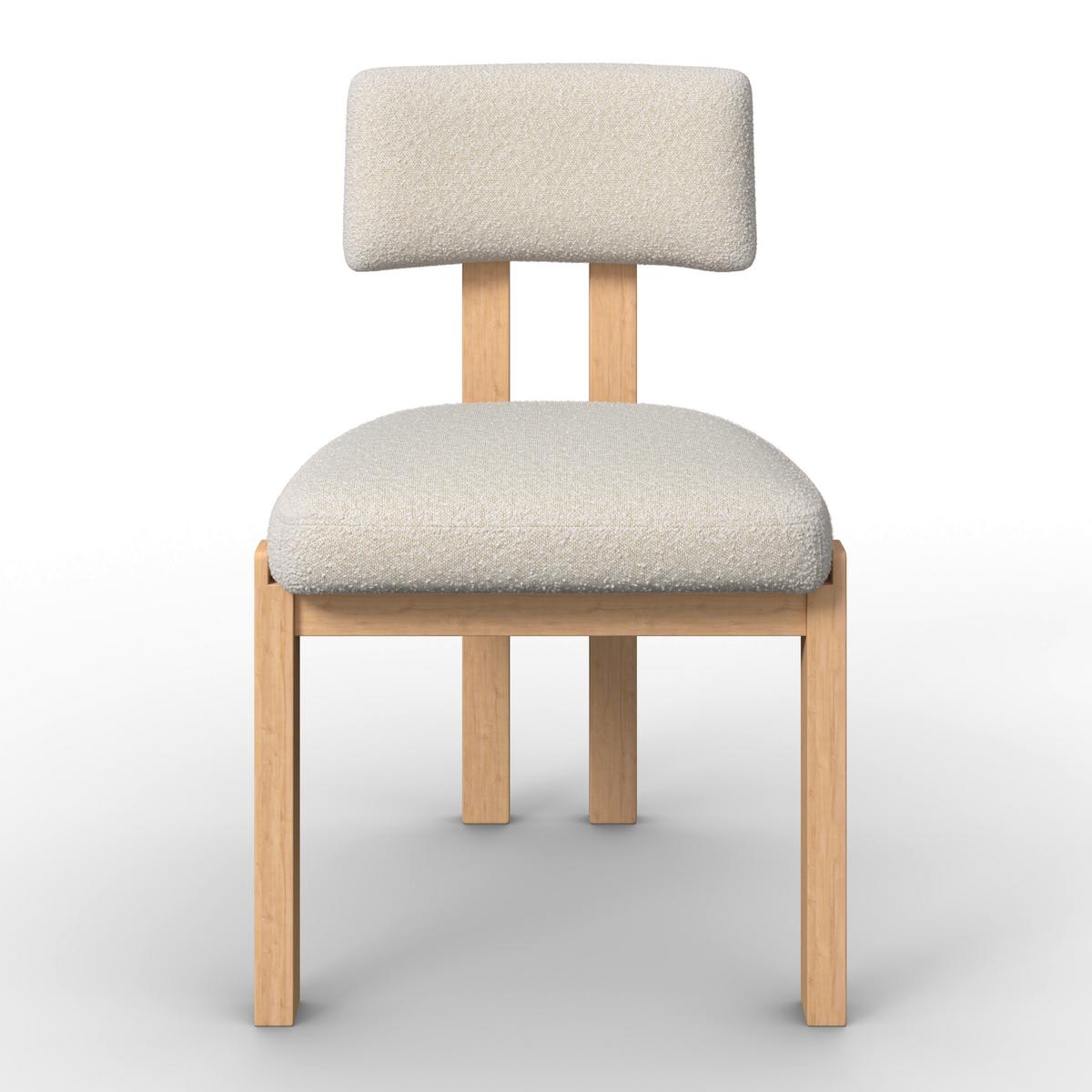 STOLIČKA JONNA - krémová/prírodná farba, Modern, drevo/textil (51/82/53cm) - Bessagi Home