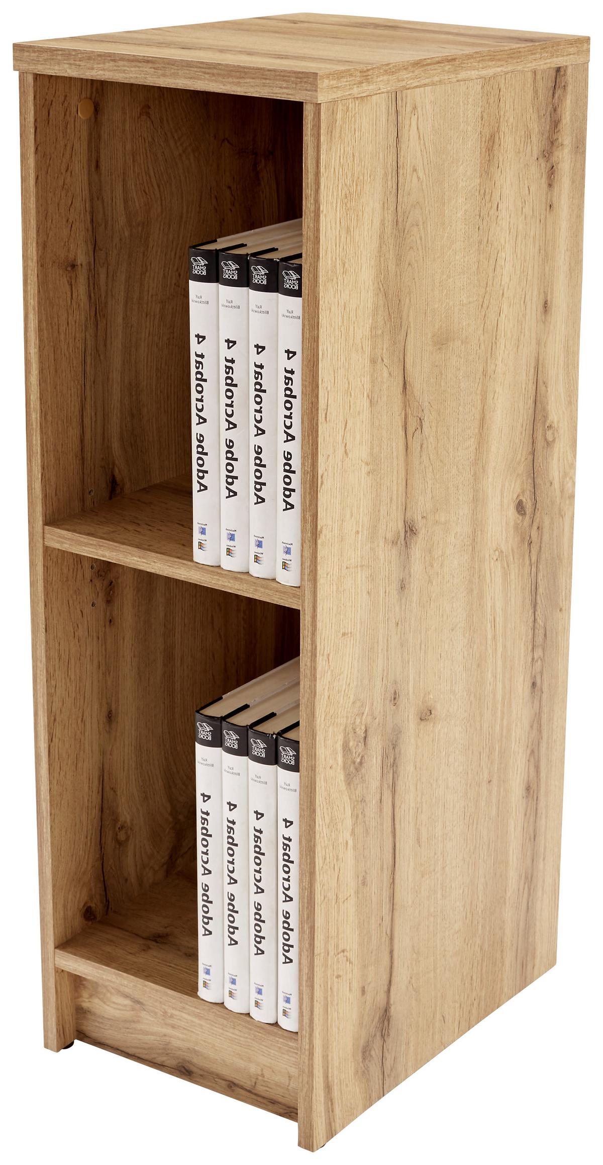 Regal 4-you New B 30 Cm, Eiche Dekor - Eichefarben/Schwarz, MODERN, Holzwerkstoff (30/85,5/34,6cm)