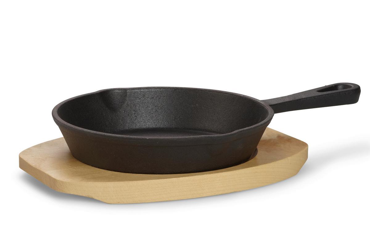 Servierpfanne 2 Stück L/b/b: 25,4x15,8x3,2 Cm - Schwarz, Basics, Metall (25,4/15,8/3,2cm) - Echtwerk