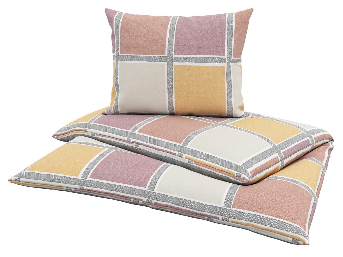 Bettwäsche Kamina - Beere/Orange, MODERN, Textil - Luca Bessoni