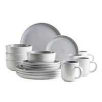 Kombiservice Lunaria Steinzeug, Grau, 16-teilig - Grau, Basics, Keramik - Mäser