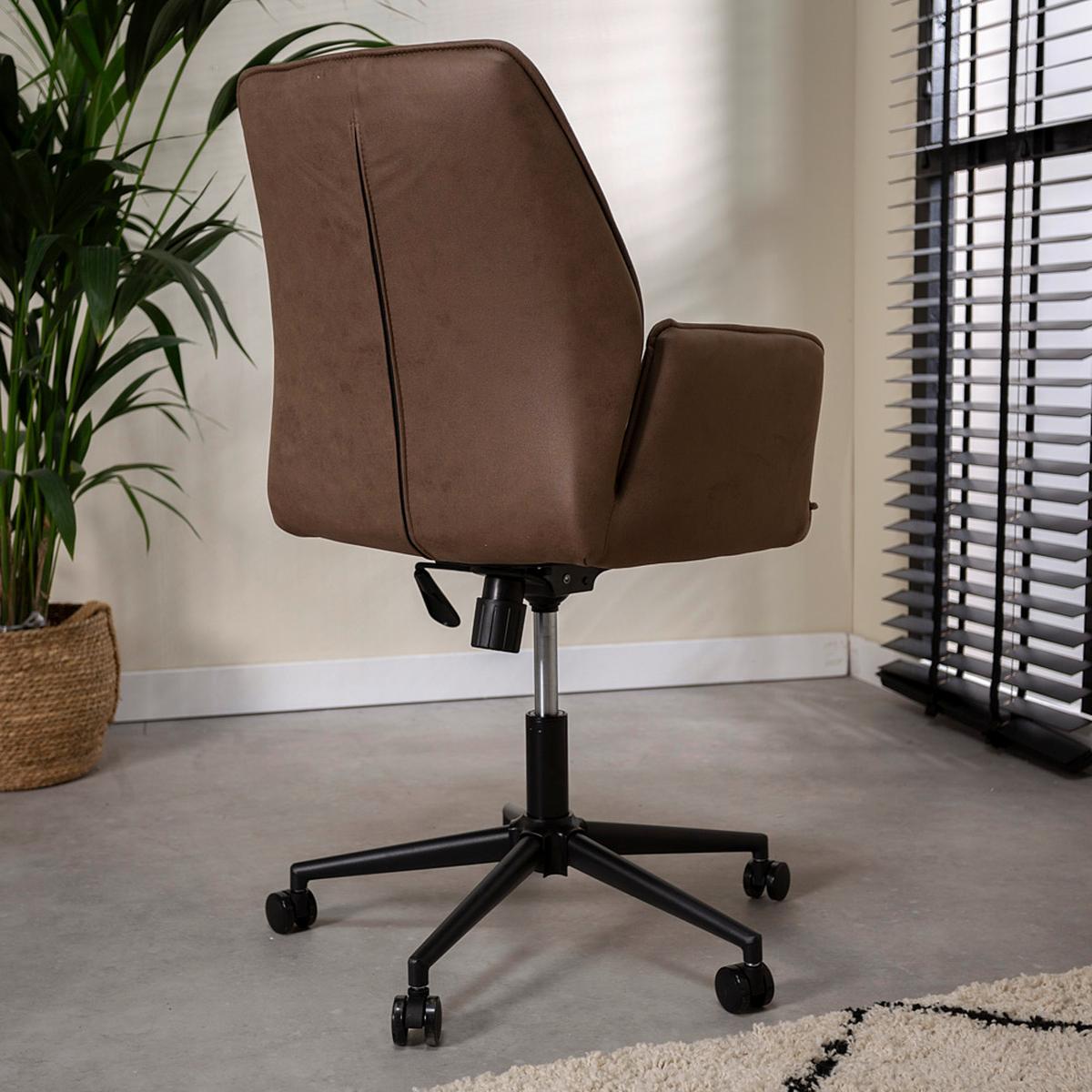 Drehstuhl Knox - Taupe/Schwarz, KONVENTIONELL, Textil/Metall (57/87/52cm) - MID.YOU