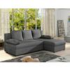 Ecksofa Gino Dunkelgrau S: 201x143 Cm - Dunkelgrau/Schwarz, Design, Textil (201/143cm) - MID.YOU