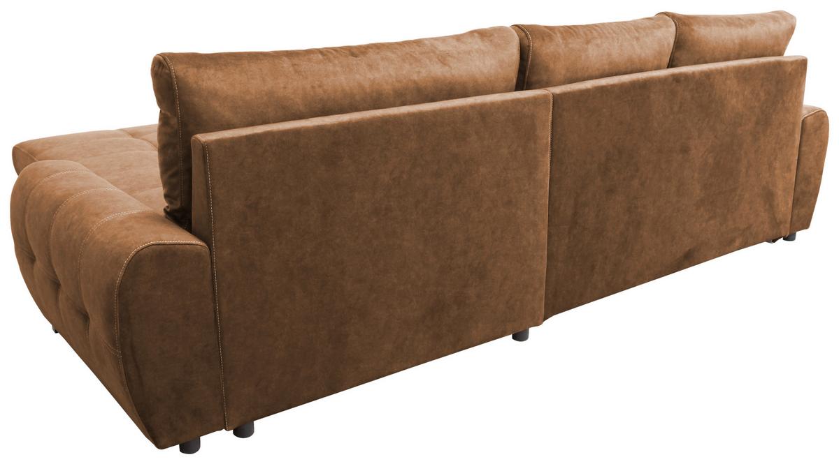 Rohová sedačka SOLAR, oboustranná, tm.oranžový samet - bílá/tmavě oranžová, Moderní, kov/dřevo (277/175cm)