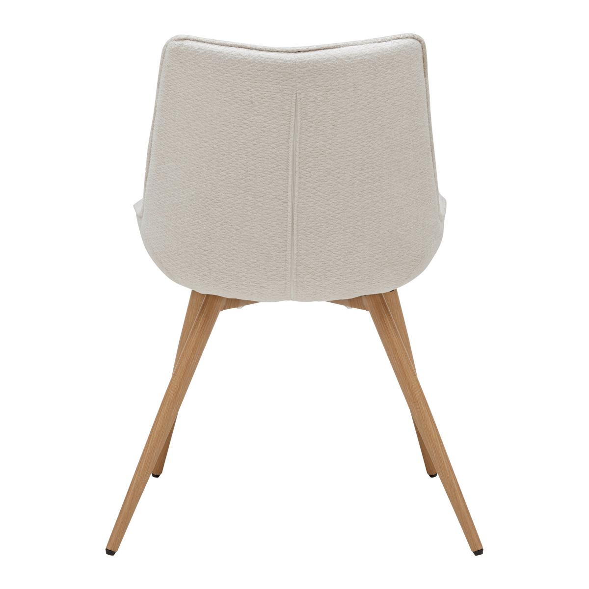 Židle LOU béžová - barvy dubu/béžová, Moderní, kov/dřevo (52/84/60cm) - Mömax