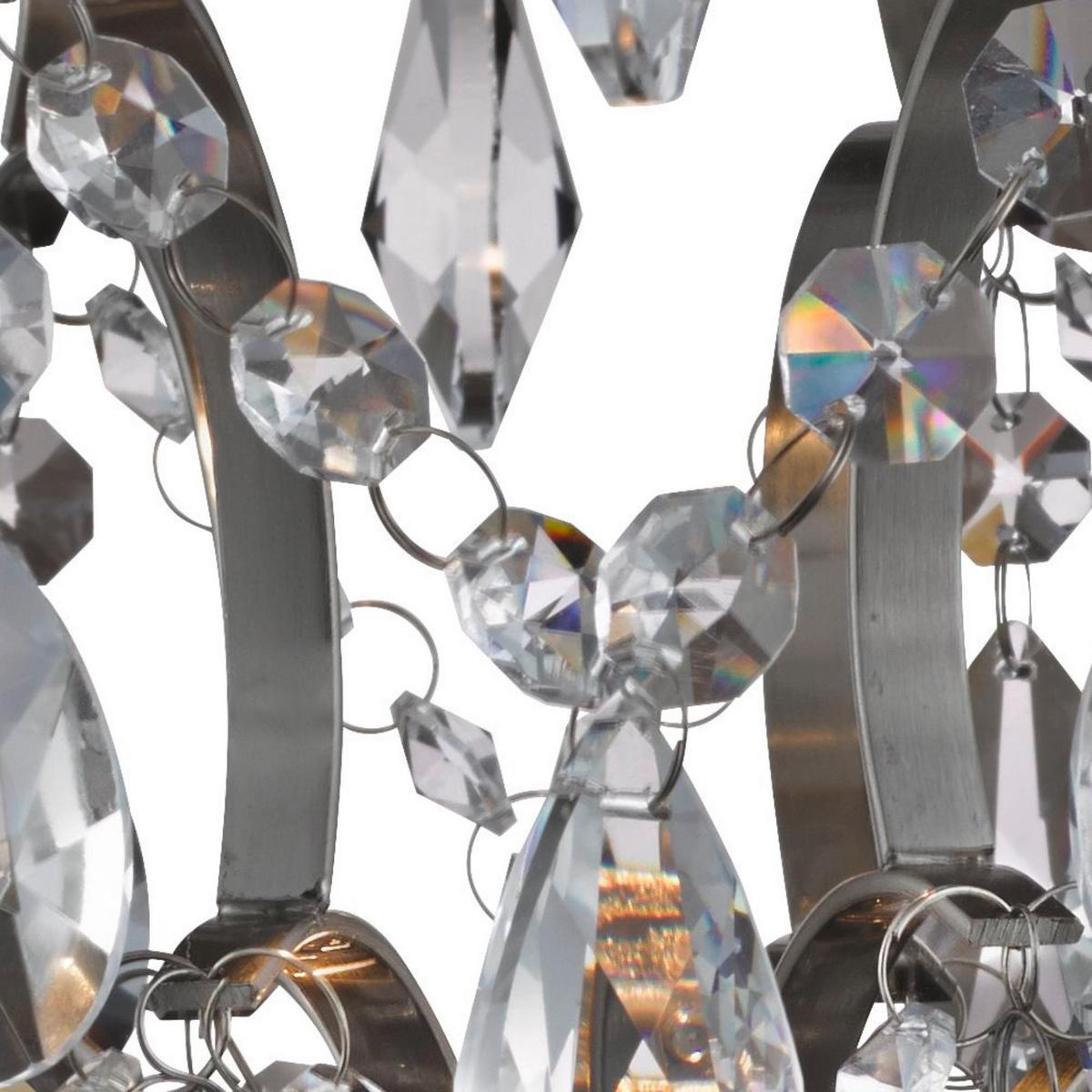 Kronleuchter 7901-1cc - Chromfarben, KONVENTIONELL, Glas/Metall (36/38/36cm)