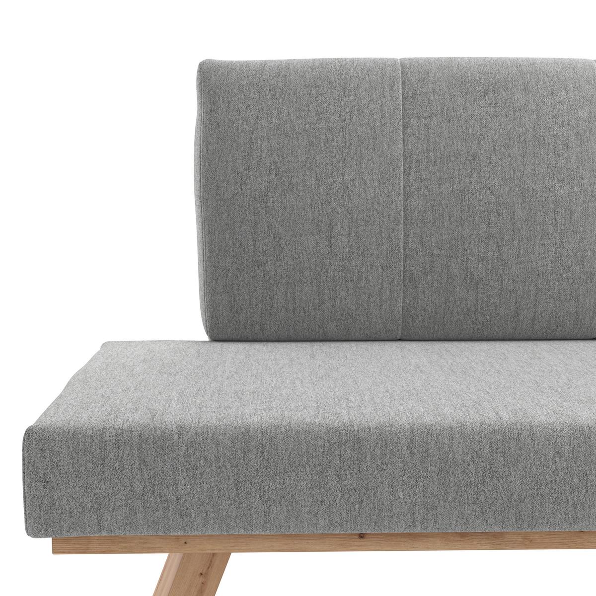 Eckbank Emma Ii - Eichefarben/Hellgrau, KONVENTIONELL, Holzwerkstoff/Textil (185/150cm)