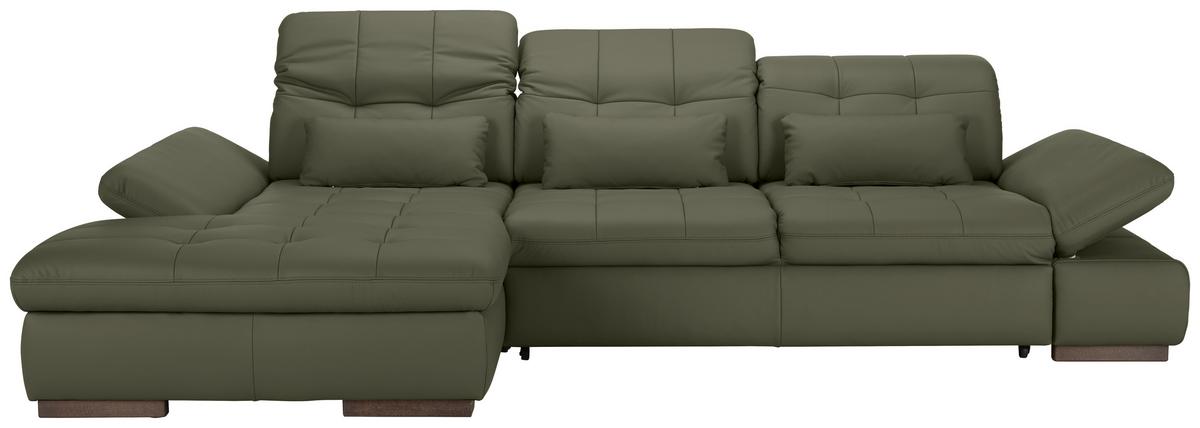 Rohová sedačka SANFINO, levá, antracitová pravá kůže - barvy chromu/antracitová, Konvenční, kov/kůže (199/305cm) - Premium Living