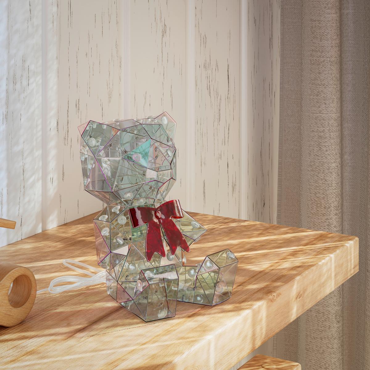 LED-DEKOLEUCHTE CAROLINA - Transparent/Rot, Basics, Kunststoff (11,5/11/13,5cm) - Luca Bessoni