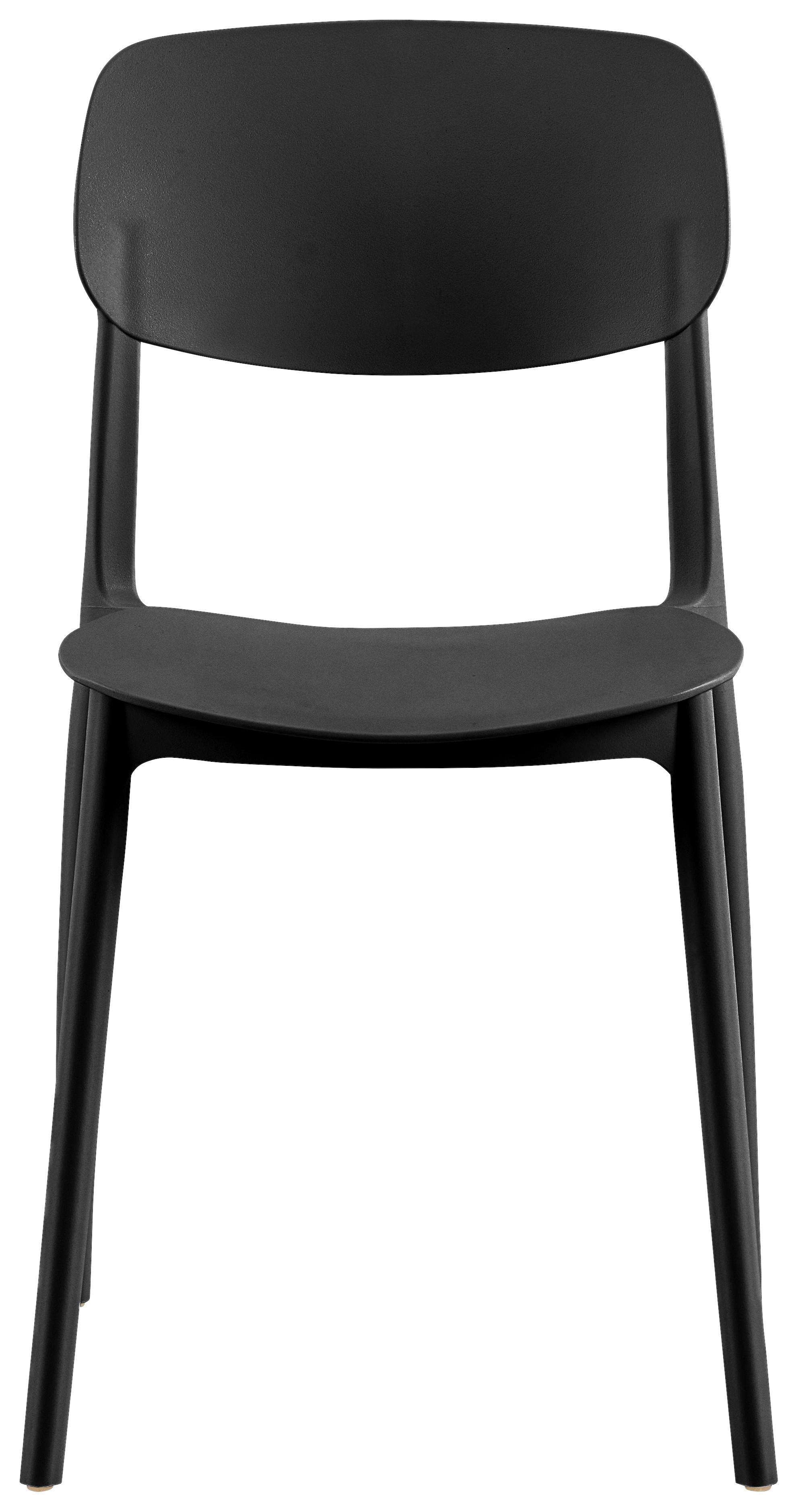 Stohovatelní židle Jiří černá - černá, Moderní, plast (44/78/49cm) - Based