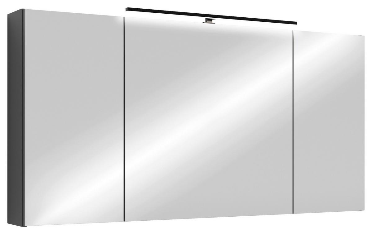 Spiegelschrank Spree Anthrazit B: 120 cm - Anthrazit, MODERN, Glas/Holzwerkstoff (120/60/20cm) - MID.YOU