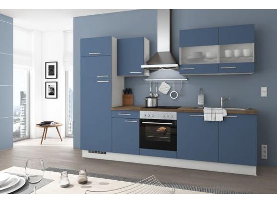 Küchenblock Turin 280cm Rauchblau - Blau, LIFESTYLE, Holzwerkstoff (280cm) - Qcina Küchenblock Turin 280cm Rauchblau - Blau, LIFESTYLE, Holzwerkstoff (280cm) - Qcina