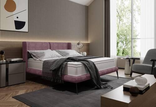 Polsterbett Tessina Sorisso - Altrosa/Schwarz, MODERN, Textil (180/200cm) - Livetastic