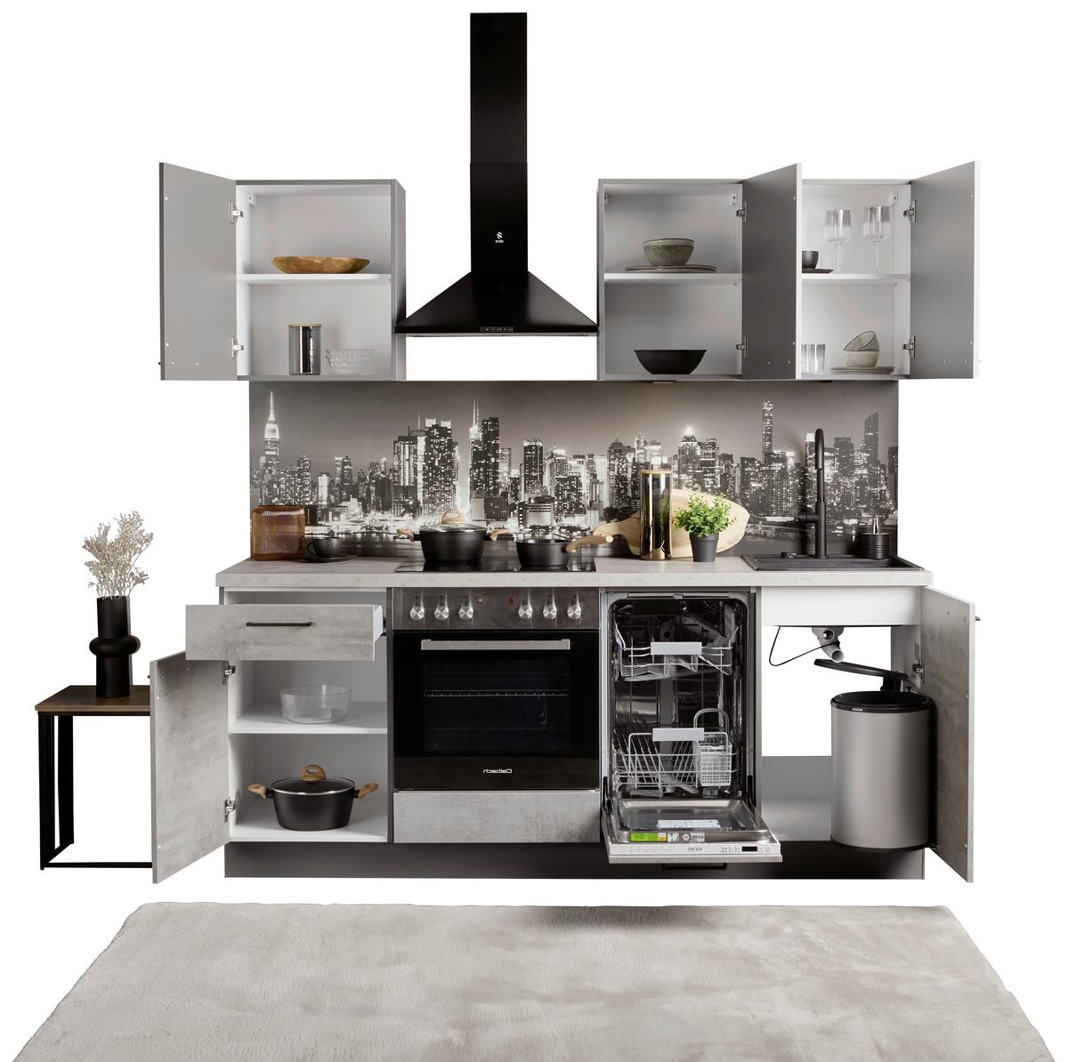 KÜCHENBLOCK BASE / WIN - Design, Holzwerkstoff (205cm) - Express-Kuechen